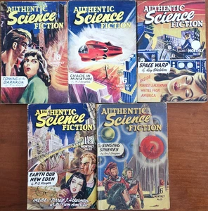 AUTHENTIC SCIENCE FICTION - 5 issues (1952) - #17-20, 23 - British digest - Picture 1 of 7