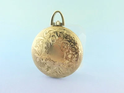 Vintage Le Soir 14K Gold Engraved Floral Ornate Hunters Case Ladies Pocket Watch - Image 1 of 4