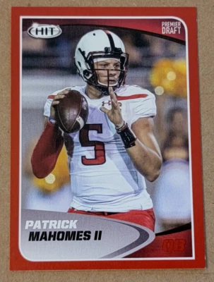 2017 Sage Hit #5 Patrick Mahomes II Draft Rookie Red Parallel - Chiefs - Image 1 of 3