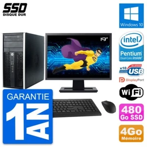 PC Tour HP Pro 6300 CMT Ecran 19" Intel G630 RAM 4Go SSD 480Go Windows 10 Wifi - Photo 1/3