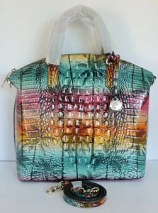 Brahmin große Duxbury Luau mehrfarbige Melbourne geprägte Ledertasche neu mit Etikett - Bild 1 von 10