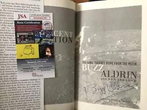 Buzz Aldrin libro autografato Apollo 11 Magnificent Desolation copertina rigida JSA - Foto 1 di 3