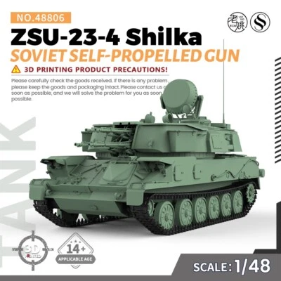 SSMODEL SS48806 1/48 Military Model Soviet  ZSU-23-4 Shilka Self-Propeled Gun - Image 1 of 4