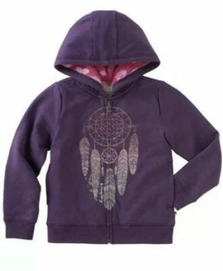 Lucky Brand Girl's Plush-Lined Full Zip Hoodie Crown Jewel - Picture 1 of 1