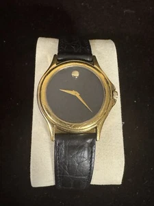 MOVADO MUSEUM 87 E4 0863 Swiss Made Wrist Watch Men's Quartz , New Battery - Picture 1 of 8