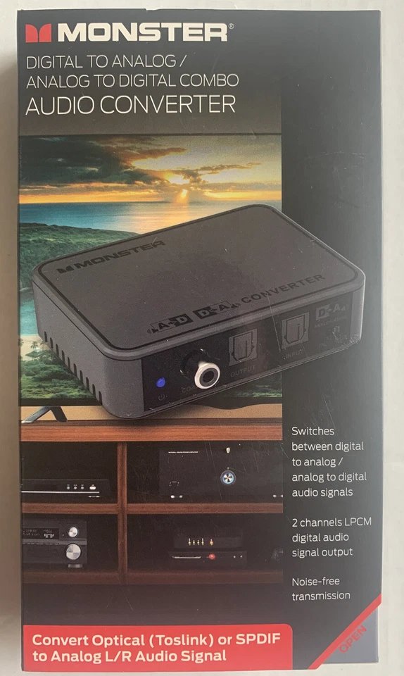 Monster MAD1-1007-BLK Digital/Analog /Analog To Digital Audio Converter New! - Image 1 of 4