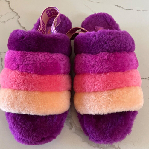 UGG Fluff Yeah Rainbow Slide Ciabatta Donna US 10