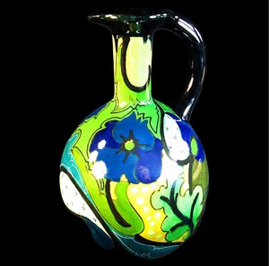 STUNNING LARGE EARLY PERIOD PZH GOUDA HIGH GLAZE HAND PAINTED EWER - Picture 1 of 12