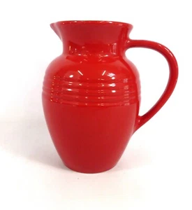 Le Creuset Large Stoneware Pitcher/Jug in Red 9" - Picture 1 of 9