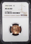 1965 SMS Lincoln Cent certified MS 66 RD by NGC! sku 63-023