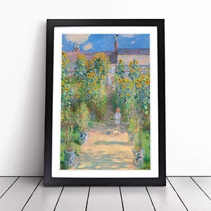 Quadro poster stampa arte parete tela incorniciato Garden At Vetheuil di Claude Monet - Foto 1 di 9