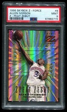 1996-97 Skybox Z-Force Z-Peat Zebut #8 Allen Iverson PSA 9 MINT POP 14!!