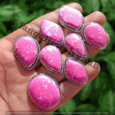 Maravilloso lote de joyas al por mayor de anillos enchapados en plata 925 con piedras preciosas turquesa de 5 piezas Foto 1 de 4