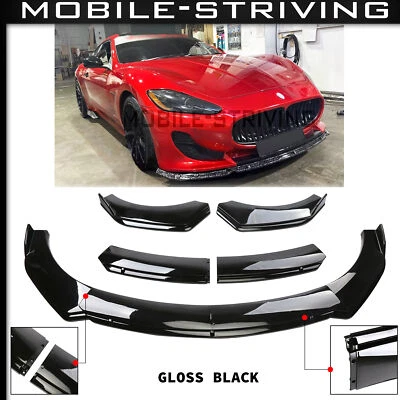 Parachoques delantero para Maserati GranTurismo GT alerón labial divisor brillo estilo negro Foto 1 de 4