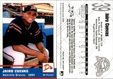 Jairo Cuevas 2005 Grandstand Danville Braves #14 Card *AutographDen*