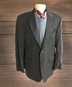 Vintage Austin Reid London Olive Green 2 Button Wool Jacket Sz 44R Sports Coat - Picture 1 of 19