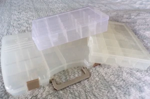 Plastic Multi-Compartment Storage Trays 3 count - Picture 1 of 4