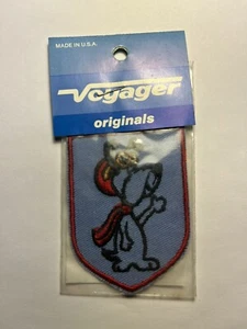 Cartoon Dog Flying Ace Pilot Patch Vintage 1970's Voyager Originals Patch - Picture 1 of 3