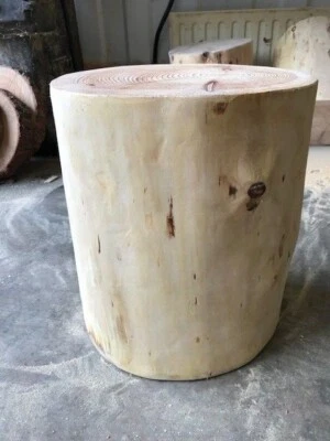 Solid Wooden log stool / side table  natural or oiled finish, outside or indoors - Image 1 of 4