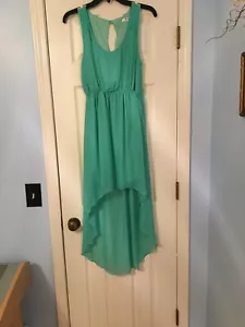 Minimi Green High/Low Dress Junior Size Small - Picture 1 of 10