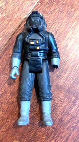 Kenner Vintage 1982 - Star Wars Imperial TIE Fighter Pilot Action Figure broken Cover