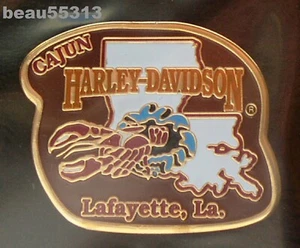 ⭐CAJUN LAFAYETTE LOUISIANA HARLEY DAVIDSON DEALER DEALERSHIP JACKET VEST PIN - Picture 1 of 2
