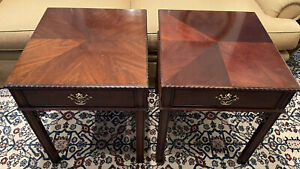 Pair of Hickory Chair Mahogany James River Plantation Colection Side/End Tables