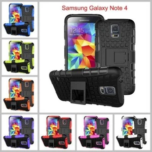 Samsung Galaxy Note 4 Heavy Duty Armor Phone Case Cover with Stand - Picture 1 of 17