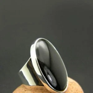 Black Onyx Gemstone 925 Sterling Silver Handmade Ring Jewelry All Size BM-429 - Picture 1 of 8