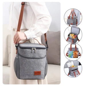 Oxford Insulated Lunch Bag Picnic Bento Box Meal Pouch Food Thermal Ice Bags - Picture 1 of 26