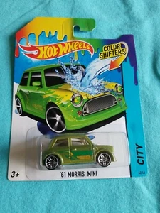 Excelente tarjeta Hot Wheels Color Shifters 61 MORRIS MINI - Imagen 1 de 3