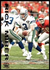 1995 Pacific Gridiron Jumbo Red 3.5" x 5" Rick Mirer Seattle Seahawks #89 - Picture 1 of 2