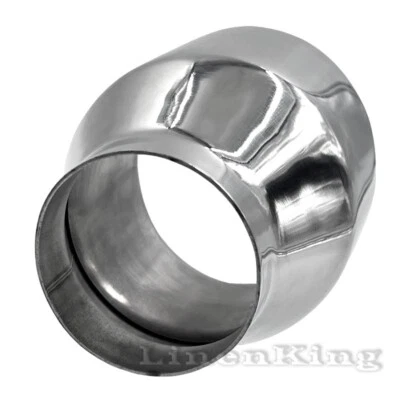 Entrada 2.5" Salida 4" 5" Largo Acero Inoxidable Doble Capa Corte Ángulo 25° Punta de Escape Foto 1 de 4