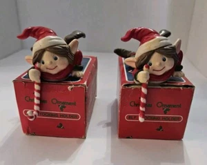 Set Of 2 Christmas Around The World Elf Stocking Holder - Picture 1 of 9