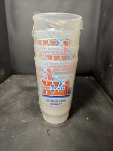 Super Bowl XLI South Florida 02. 04. 07. Plastic cups Lot of 4 New (D5) - Picture 1 of 1