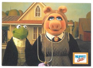 Muppet Art Trading Card by Grant Wood "American Gothique" The Muppets (PH)