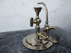 Vintage Rare Brass Two Tap Gas Burner Unusual Bunsen With Pilot Laboratory Tool