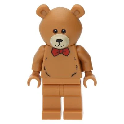 LEGO Minifigur Mann im Bärenkostüm - LEGO Bär mit Fliege - Legofiguren - Tier