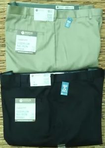 HAGGAR NO IRON KHAKI MENS BIG & TALL CASUAL TWILL PANTS STRAIGHT LEG LIST $55 - Picture 1 of 12