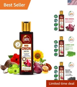 Healing Red Onion Hair Growth Oil - 200ml for Scalp Health and Hair Strength - Picture 1 of 11
