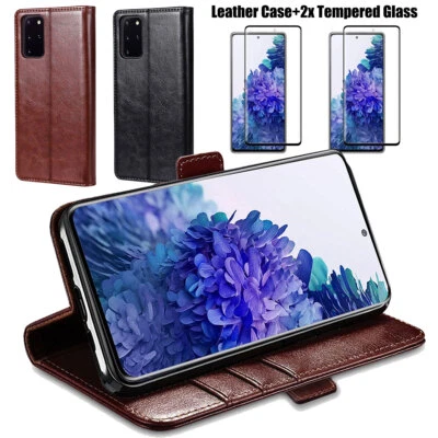 For Samsung Galaxy S20 FE 5G Phone Case, Shockproof Leather with Tempered Glass - Image 1 of 4
