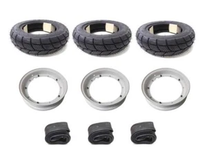 Reifen 100/90-10 M+S + Felgen Weiss Räder für Piaggio Ape 50 TL1T-TL6T ZAPC80 - Bild 1 von 1