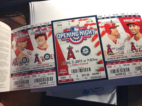 2017 LOS ANGELES ANGELS SEASON TICKET STUB PICK YOUR GAME CRUZ TROUT PUJOLS HR 1 Cover