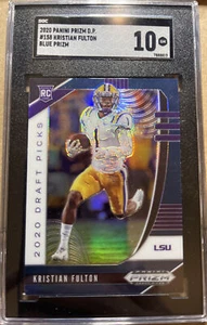 KRISTIAN FULTON RC 2020 Prizm DP BLUE Prizm Draft #158 KC Chiefs LSU SGC 10 - Picture 1 of 1
