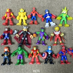3 PIEZAS aleatorias Playskool Marvel superhéroes aventuras escuadrón Iron Spider Man juguetes - Imagen 1 de 7