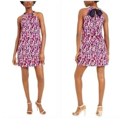 Vestido Halter Trina Turk JuJu Espalda con Arco XS Dopamina Años 70 Ambiente Fairycore Caprichoso Foto 1 de 4