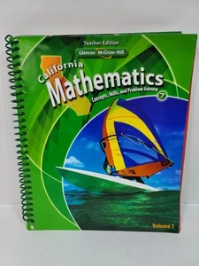 California Mathematics Teacher Edition Grade 7 Volume 1 Concepts, Skills, Probl - Foto 1 di 8