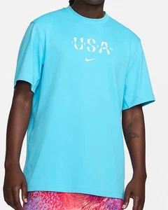 Men’s Nike Dri-Fit USA Primary Olympics Team USA Light Blue Shirt Size XL - Picture 1 of 3