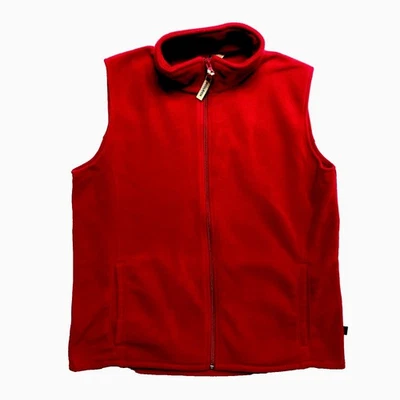 VINTAGE Woolrich Fleece Vest Womens M Red Full Zip Windbreaker - Image 1 of 4