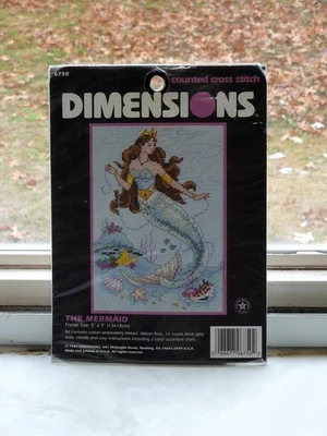 Kit Punto de Cruz Contado Dimensions La Sirena 6750 Multicolor Hecho en EE. UU. 1997 Foto 1 de 4